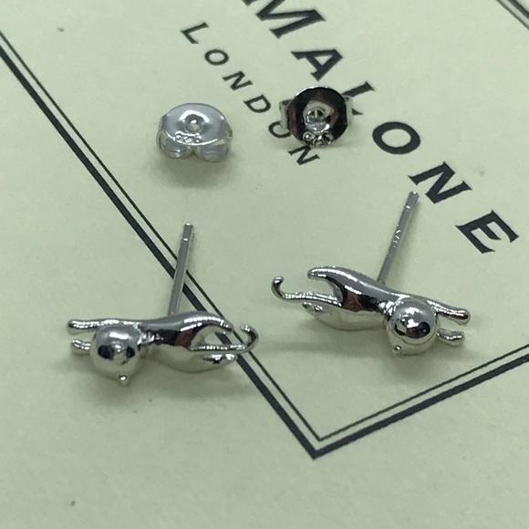 🌟 Sterling Silver 925 Cat 🐈 Stud Earrings - Picture 3 of 8